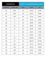 دولفين-بي دي بي دي بي-سايز شارتات-مشوشات-منافسة-مشوشات Sizing Chart